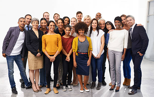 Say cheese for success Full length portrait of a diverse group of business professionals group of people standing together stock pictures, royalty-free photos & images
