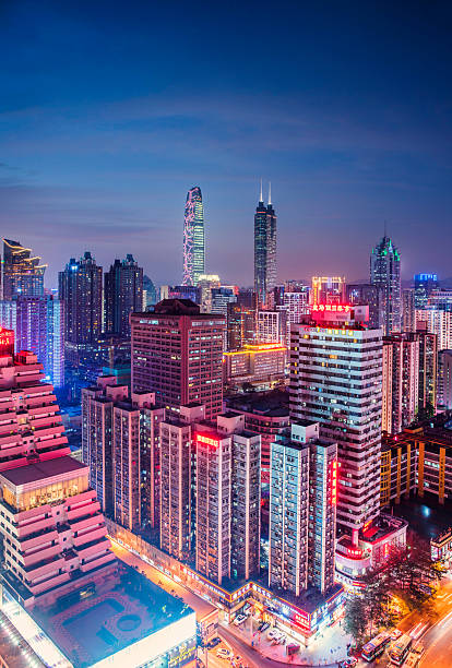istock Modern City at Dusk,shenzhen 514325370
