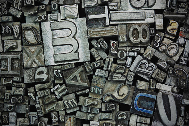 istock Close up of typeset letters 514327682