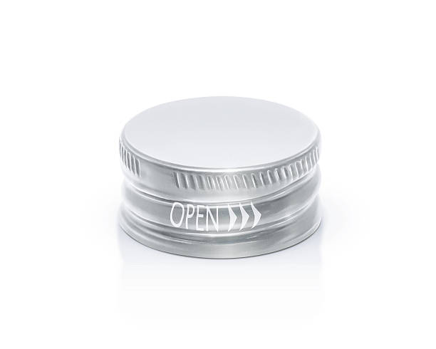 istock Silver cap of bottle isolated on white background 514327776
