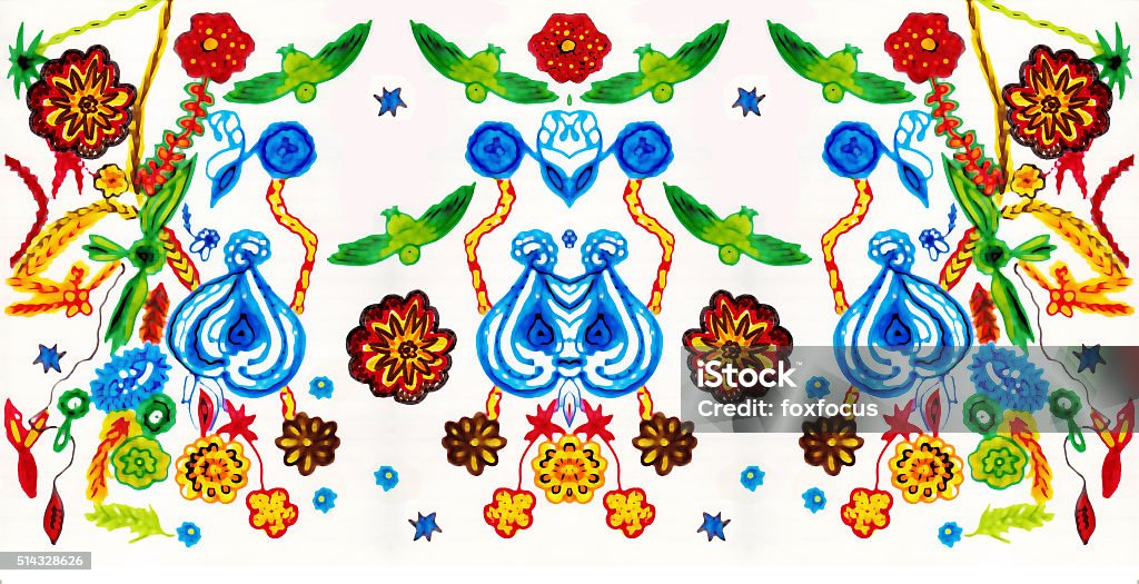 Ukraine Flower Pattern Ukrainian Pattern Stock Illustration - Download Image Now - Decorative ...