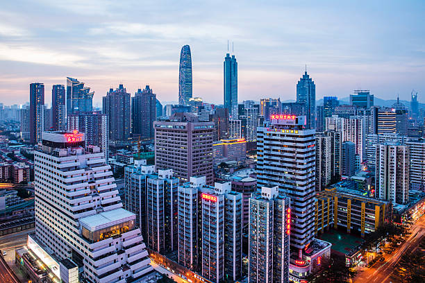 istock Modern City at Dusk,shenzhen 514328964