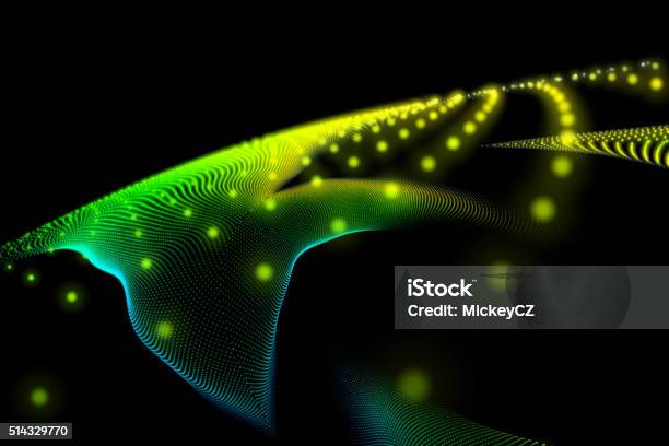 Abstract Spaceship On Black Background Stock Photo - Download Image Now