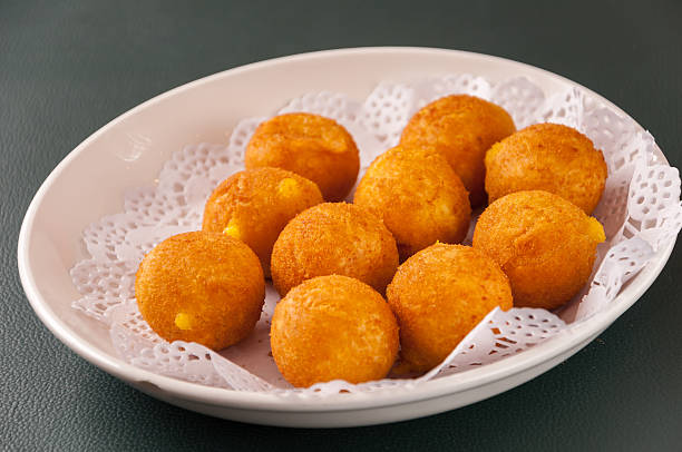 istock Khanom kai nok krata or deep-fried sweet potato balls 514332324