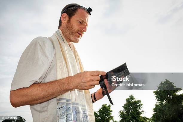 Jewish Morning Prayer Stock Photo - Download Image Now - Yom Kippur, Rabbi, Praying