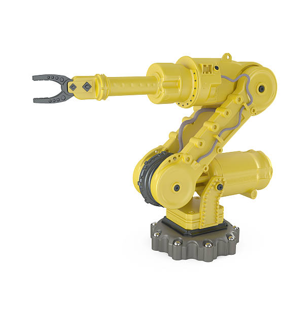 istock Modern Industry Yellow Robot Hand isolated on white 514341859