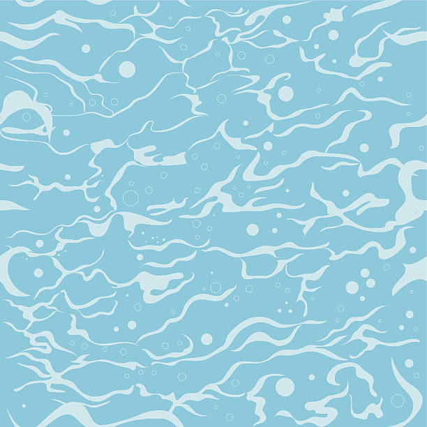 illustrazioni stock, clip art, cartoni animati e icone di tendenza di sfondo di acqua senza soluzione di continuità - water wave rippled river