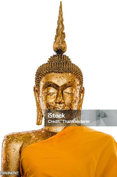 Iamage Of Buddha With Gold Leaf Stock Photo - Download Image Now - Aging Process, Antique, Artist's Model