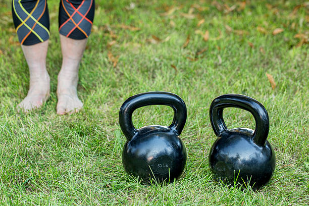 istock kettlebells - backyard fitness 514344999