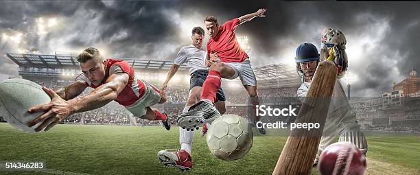 Football Rugby Cricket Action Stock Photo - Download Image Now - Soccer, Rugby - Sport, Sport of Cricket