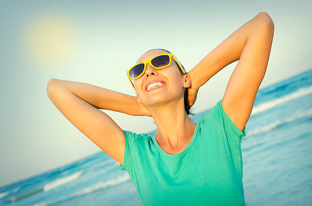 istock Beautiful girl on the beach 514361091