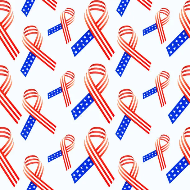 Vector illustration of USA Ribbons Backgorund