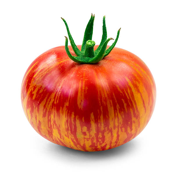 tomate heirloom - tomato heirloom tomato vegetable isolated - fotografias e filmes do acervo