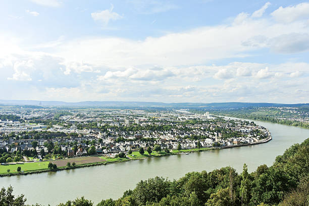 istock above view of Koblenz town, germany 514364427