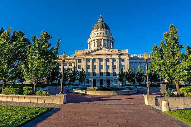 istock Utah state capital courtyard morning 514366637