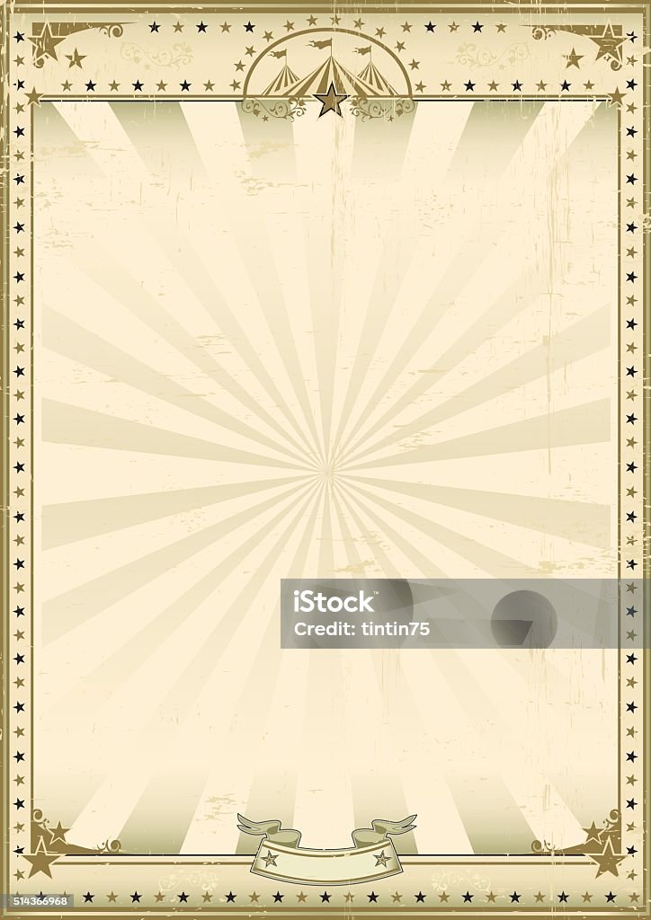 Circus brown vintage background A circus vintage poster for your advertising. Enjoy School Carnival stock vector