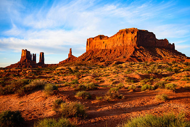 Monument Valley Navajo Tribal Park Monument Valley Navajo Tribal ParkMonument Valley Navajo Tribal Park butte rocky outcrop photos stock pictures, royalty-free photos & images