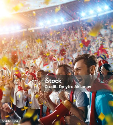 istock Sport fans: Happy cheering crowd 514370084