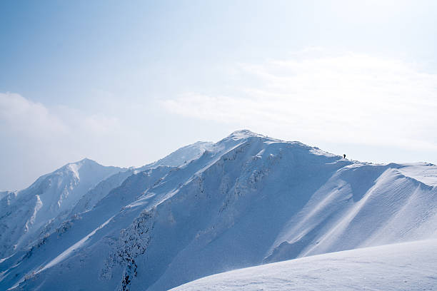 Winter landscape in the mountains. Tottori, Japan. February 2016