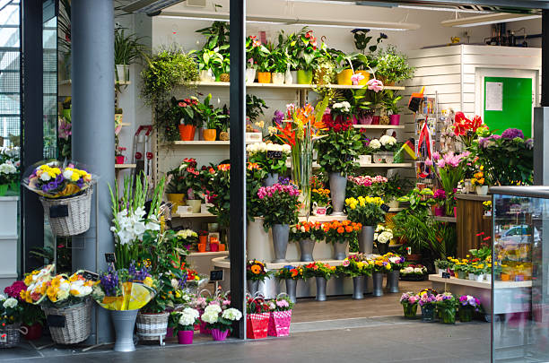fioraio - flower shop flower flower market store foto e immagini stock