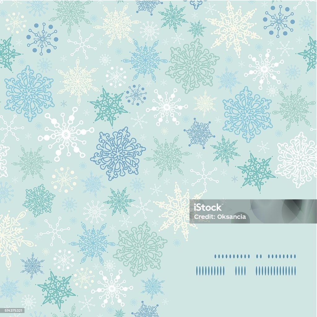 Snow Corner Design Vector Falling Snow Frame Corner Pattern Background Stock Illustration ...