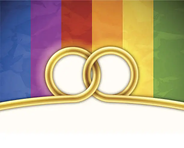 Vector illustration of Gay Marriage Background