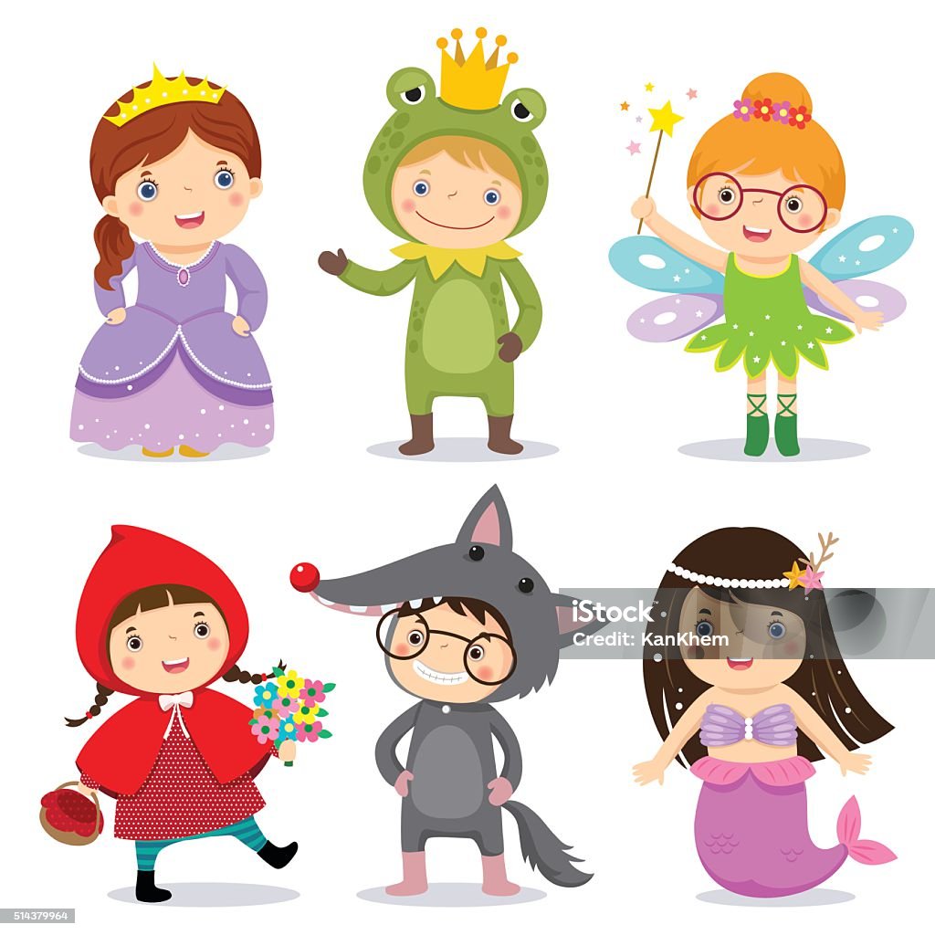 Set of kids wearing in fairy tale theme Fairy stock vector