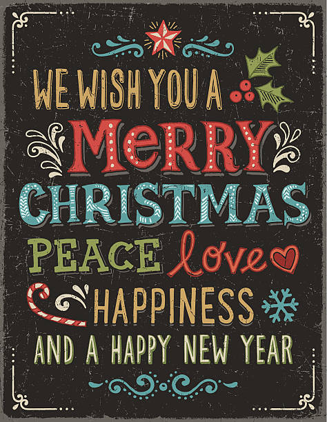 Chalkboard Christmas Greeting Card Christmas card with hand drawn elements on chalkboard texture.File is layered, global colors used.More like this linked below. Christmas board  stock illustrations