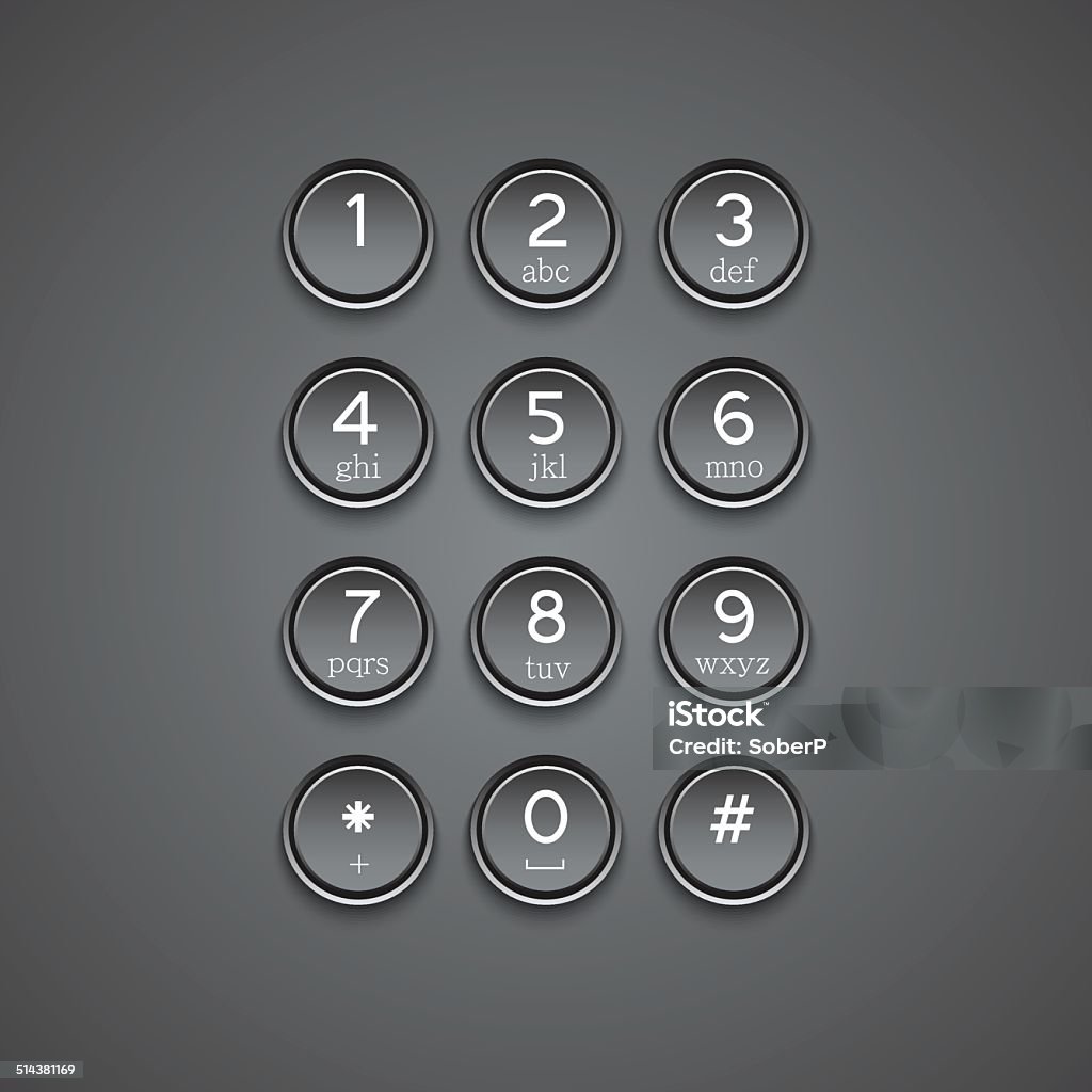 Key Phone Texture Vector Modern Phone Keypad Background Stock Illustration - Download ...