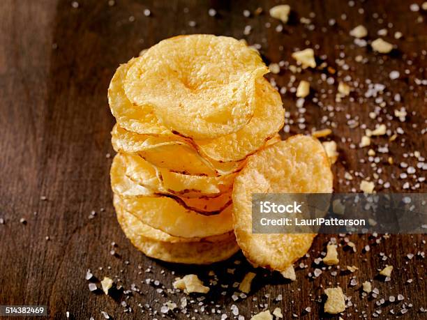 Potato Chips Stock Photo - Download Image Now - American Culture, Appetizer, Baked