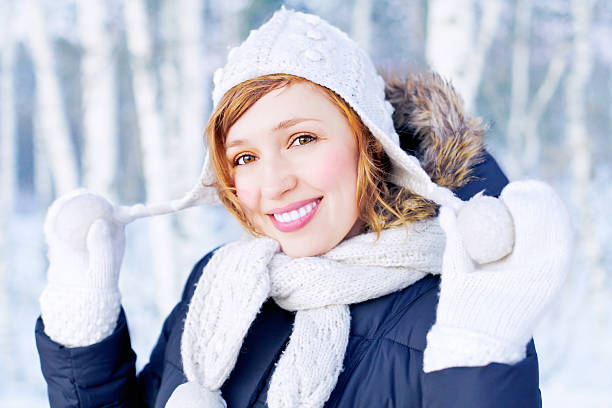 istock Beautiful girl in winter forest 514382687