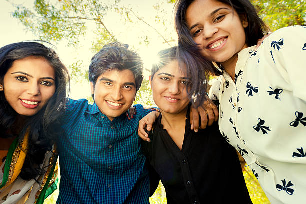 istock Group of happy young indian people 514382911
