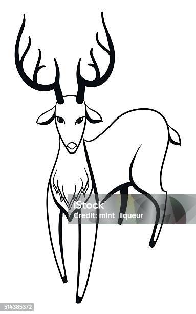 Deer Stock Illustration - Download Image Now - Animal, Animal Body Part, Animal Fin