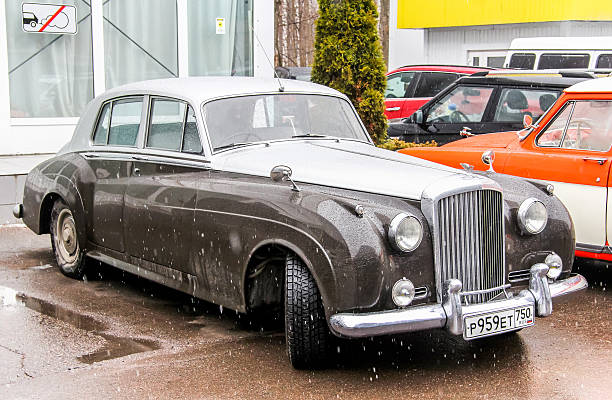 Bentley S Moscow, Russia - March 8, 2015: Motor car Bentley S is parked in the city street. saloon car stock pictures, royalty-free photos & images