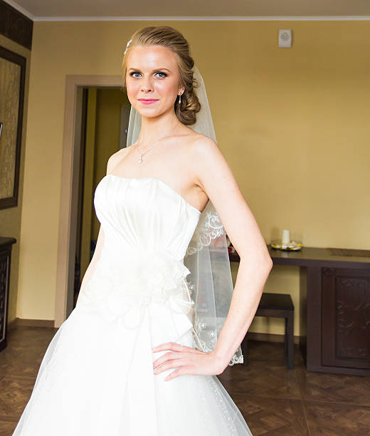 istock portrait of beautiful bride indoors 514388818