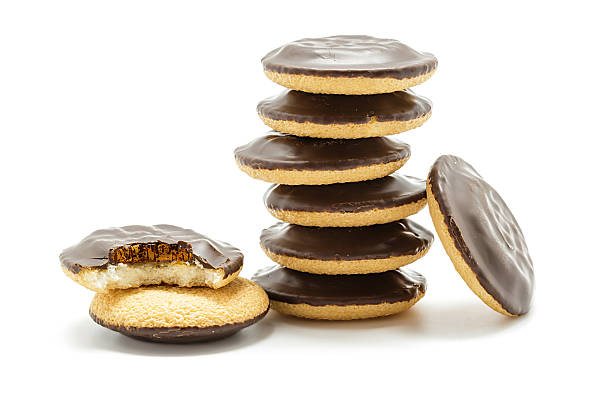 istock Delicious Jaffa Cakes. Cookies covered with dark chocolate 514388836