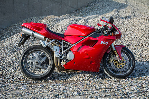 아르카디아 ducati 996s 오토바이 photoshooting - motorcycle racing motorcycle ducati sports race 뉴스 사진 이미지