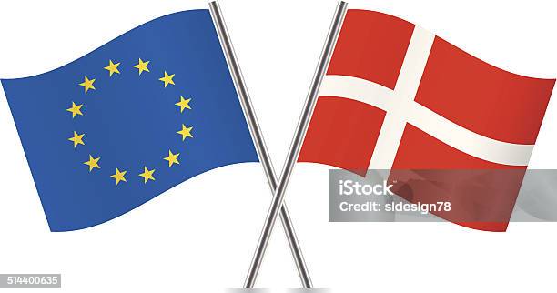 Vetores de Bandeiras Da União Europeia E A Dinamarca Vetor e mais imagens de Bandeira - Bandeira, Bandeira Dinamarquesa, Bandeira da Comunidade Européia