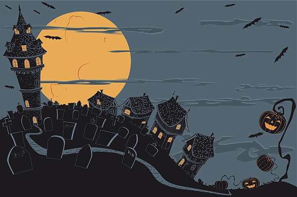 Halloween ville - Illustration vectorielle