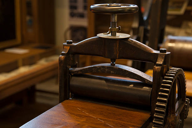 Old Printing Press stock photo