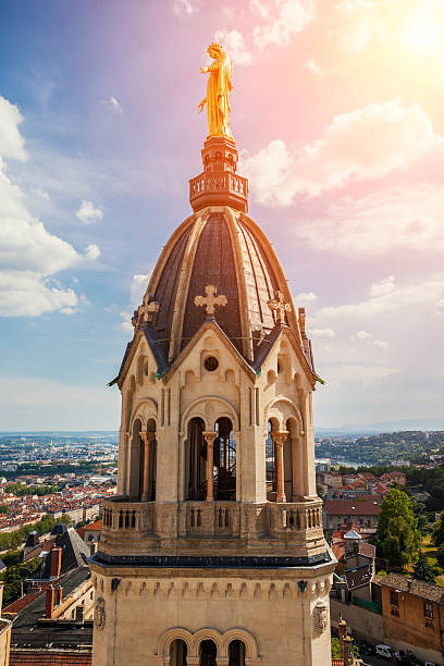 istock Golden Statue of Virgin Mary 514403395