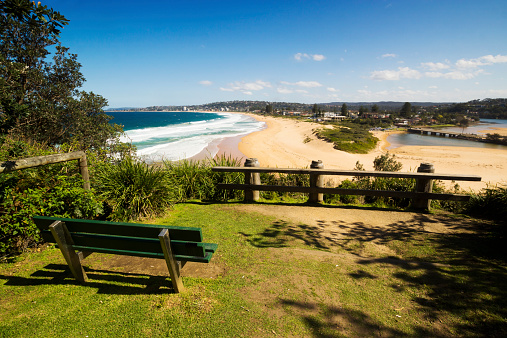 Narrabeen Beach and Lagoon, one of the Northern Beaches of Sydney, Australia.