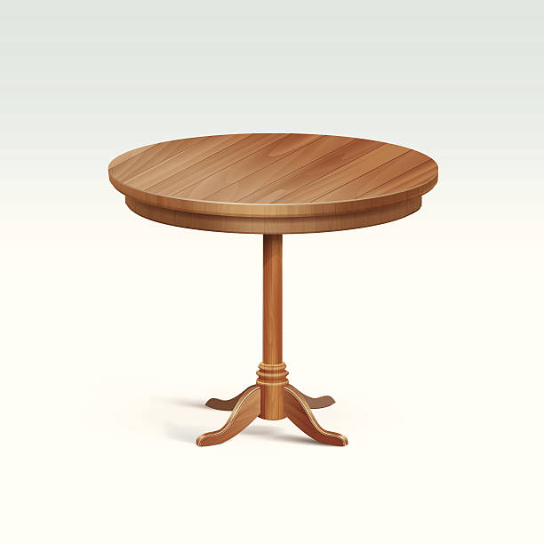 ilustrações de stock, clip art, desenhos animados e ícones de vector de mesa de madeira vazio isolado no fundo branco - wood table
