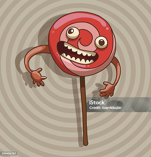 Funny Sweetness Lollipop Stock Illustration - Download Image Now - Baked Pastry Item, Candy, Childhood