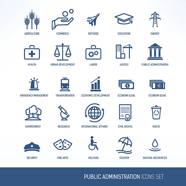 öffentliche verwaltung icons - e government stock-grafiken, -clipart, -cartoons und -symbole