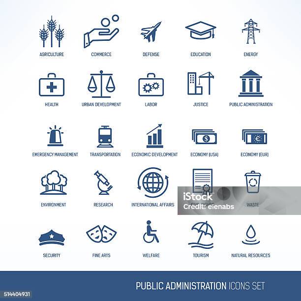 Public Administration Icons Stock Illustration - Download Image Now - Icon Symbol, Government, Lobbying