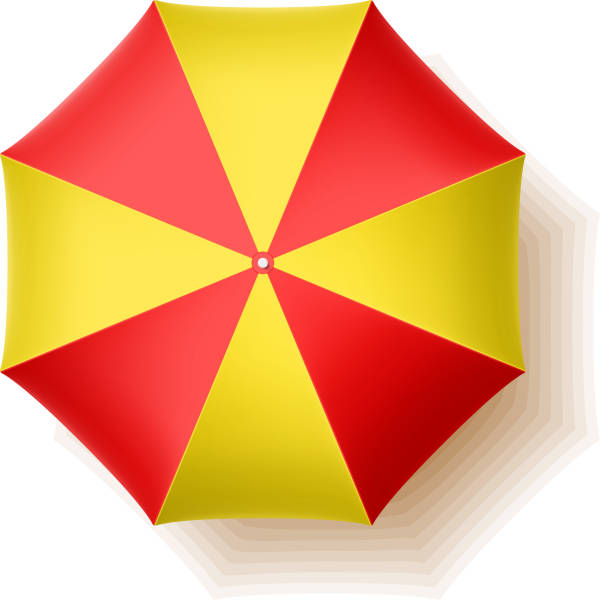 illustrazioni stock, clip art, cartoni animati e icone di tendenza di ombrellone da spiaggia, vista dall'alto - parasol vector umbrella beach