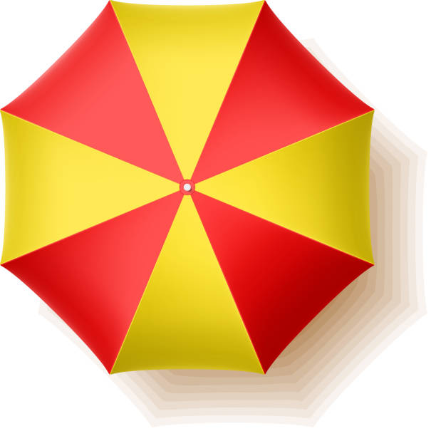 ilustrações de stock, clip art, desenhos animados e ícones de guarda-sol de praia, vista de cima - parasol vector umbrella beach