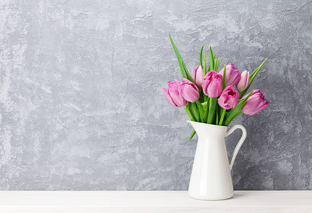 Fresh pink tulip flowers