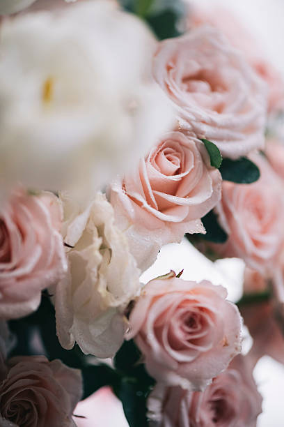 istock Beautiful flower bouquet: pink roses,eucalyptus, ranunculus 514407570